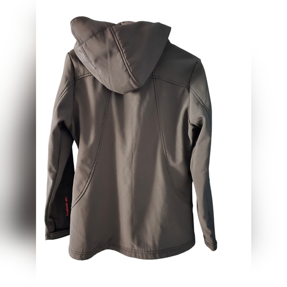 Women's CB Pink & Black Fleece Lined Coat w/ removable hood, Size Small - Picture 3 of 9